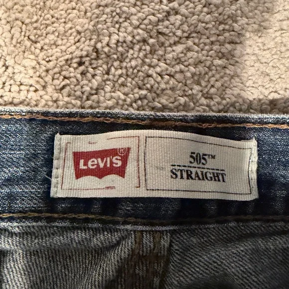 Levi's 505 straight Blue Denim Jeans - Picture 5 of 5